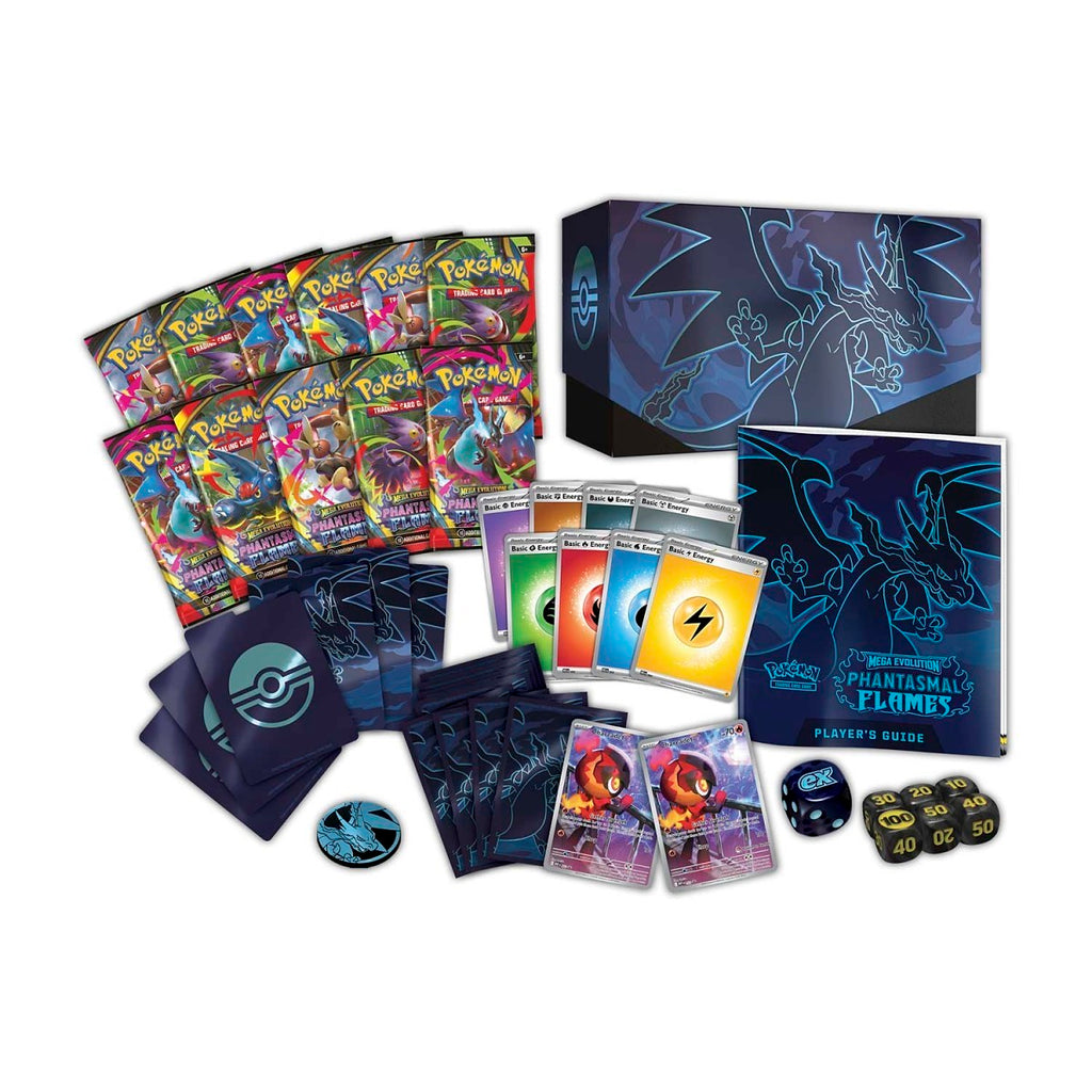 show all images Rated 4.9 out of 5 Read 914 Reviews | 18 Questions, 17 Answers Pokémon TCG: Mega Evolution-Phantasmal Flames Pokémon Center Elite Trainer Box