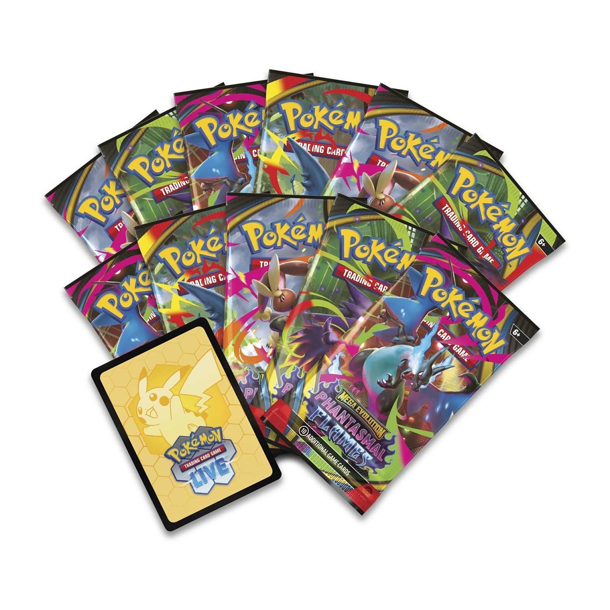 show all images Rated 4.9 out of 5 Read 914 Reviews | 18 Questions, 17 Answers Pokémon TCG: Mega Evolution-Phantasmal Flames Pokémon Center Elite Trainer Box