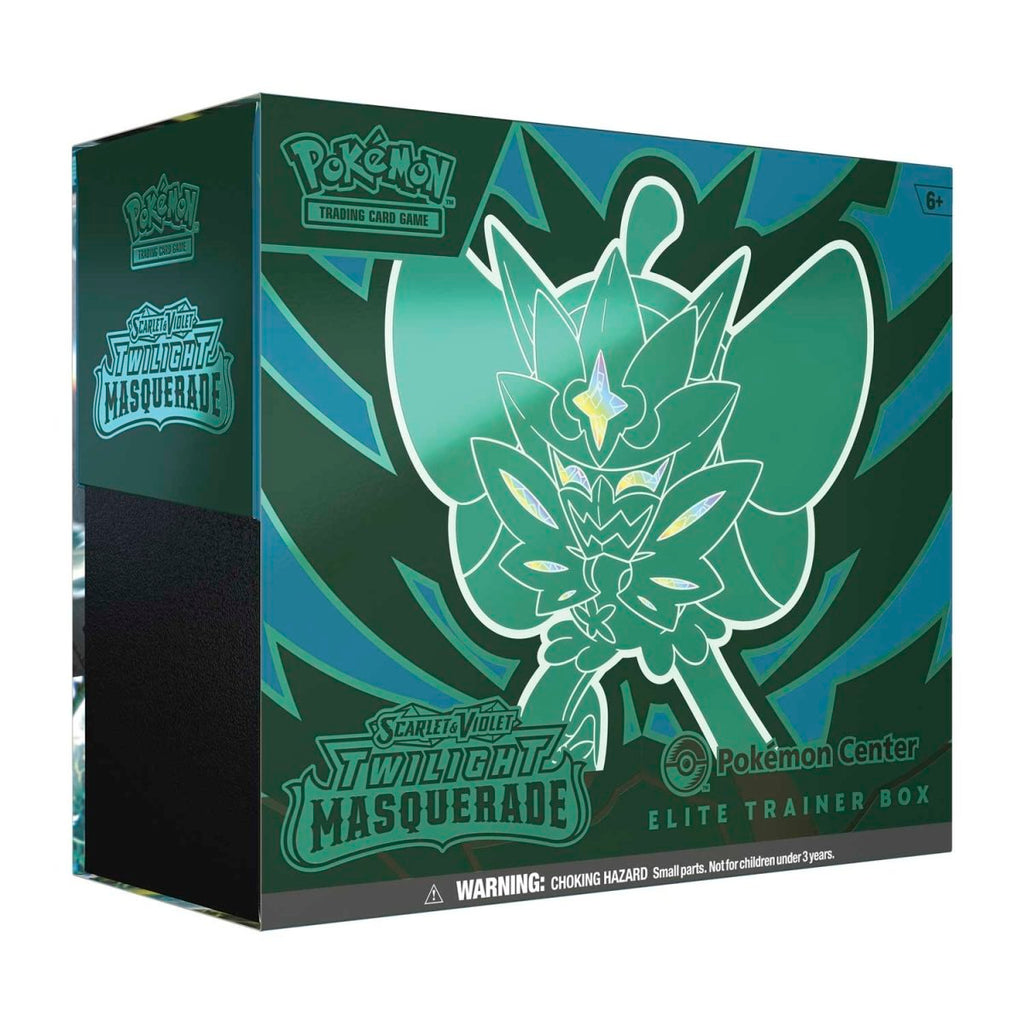 show all images Rated 4.9 out of 5 Read 264 Reviews | 3 Questions, 3 Answers Pokémon TCG: Scarlet & Violet-Twilight Masquerade Pokémon Center Elite Trainer Box